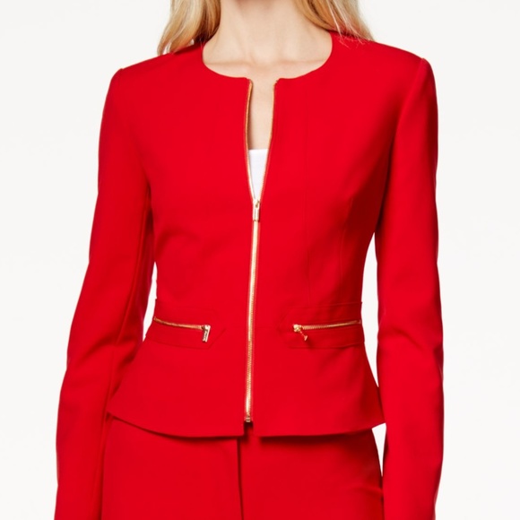 Calvin klein red blazer Clearance
